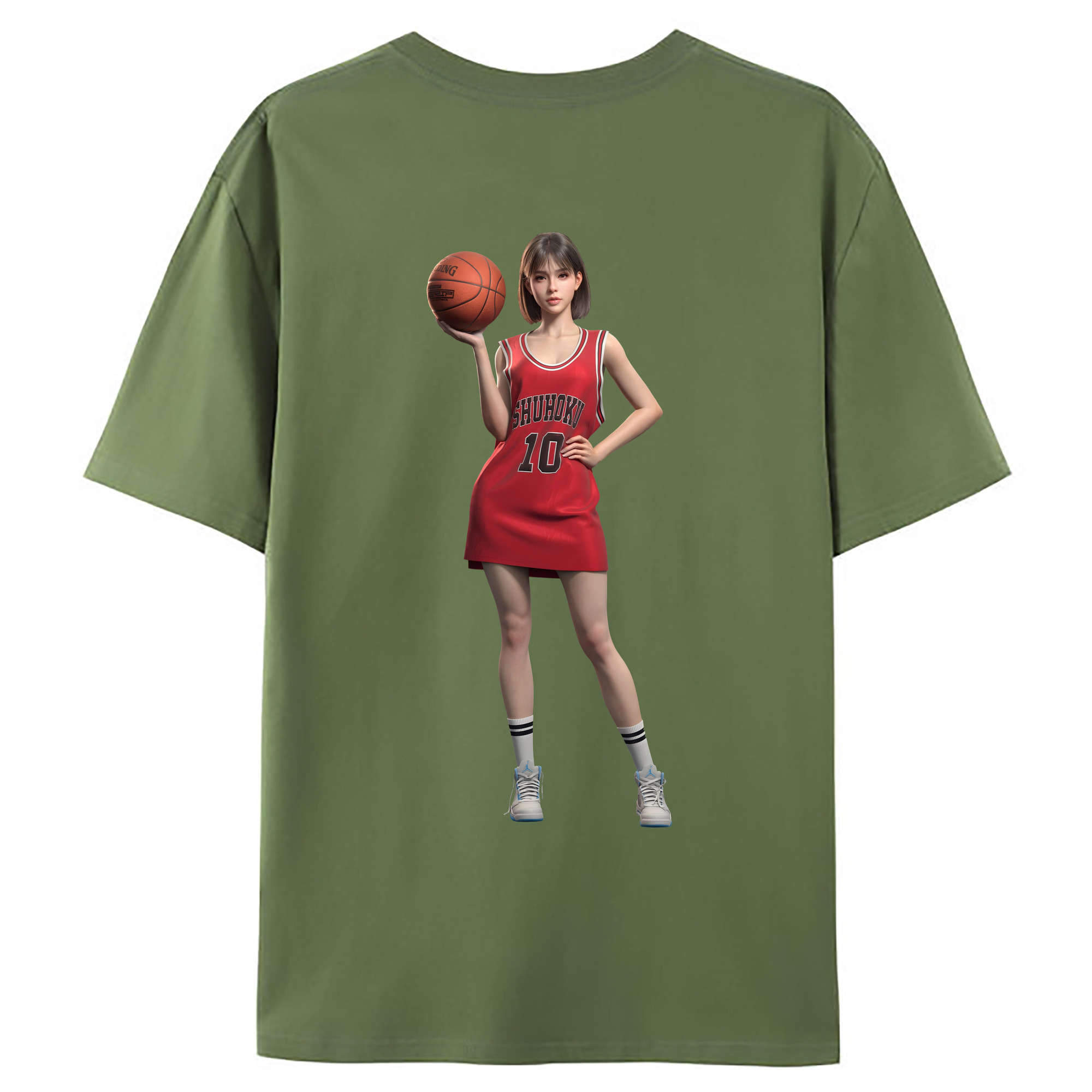 （画像用） SLAM DUNK／スラムダンク 綿100％ メンズ半袖Tシャツ（バックプリント） 通気性